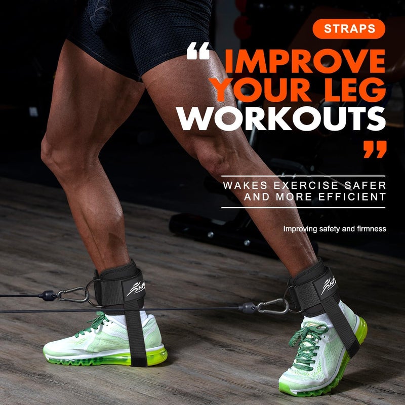 HPYGN Ankle Strap for Cable Machine, Padded Ankle Straps for Cable Machine Kickbacks, Glute Workouts, Leg Extensions, Curls, Booty Hip Abductors Exercise, Adjustable Comfort Ankle Cuff for Gym - Image 5